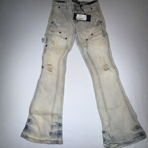 SERENEDE Kids Cloud Jeans Nouveau Size 8 Stacked Denim Distressed MSRP $78